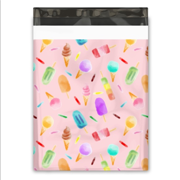 50 10X13 Poly Mailers, Ice Cream, Shipping Envelopes, PRICE IS FIRM - Picture 5 of 6